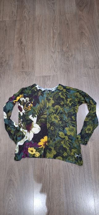 Desigual - Jersey flores multicolor talla M