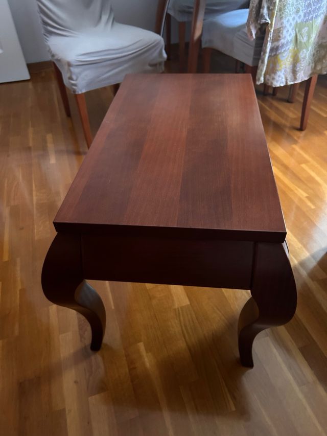 Mesa centro madera nogal