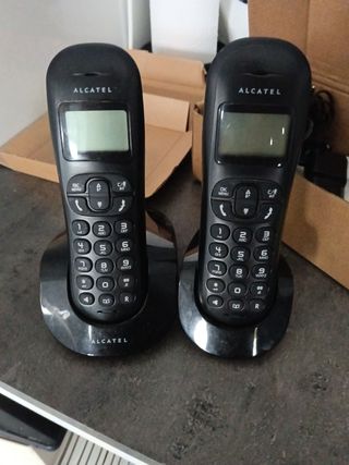 2 Tel. inalámbricos Alcatel negros