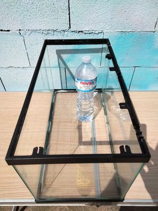 Pecera mediana negra