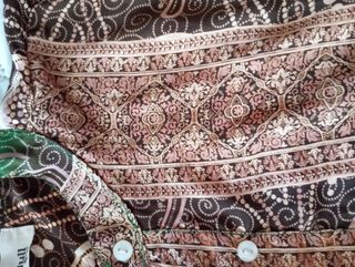 Vestido boho marrón-verde