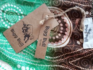 Vestido boho marrón-verde