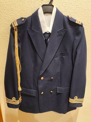 Traje comunión niño - Azul y dorado -Talla 16