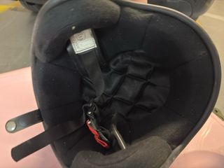 Casco moto verde militar