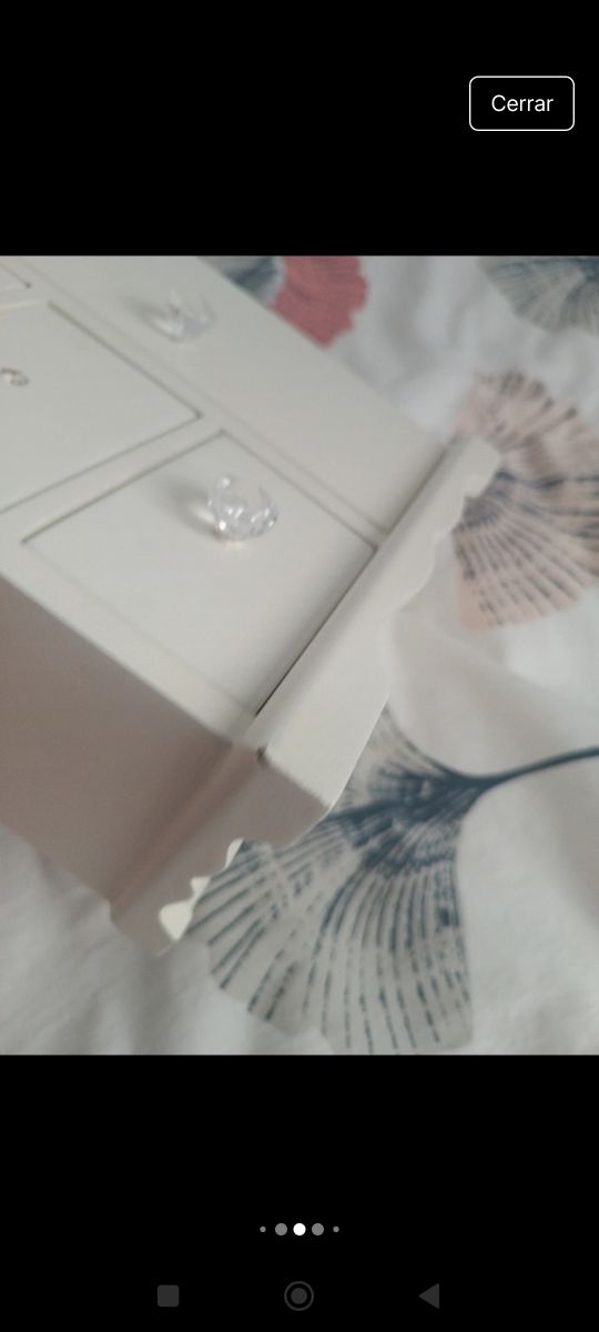 Joyero blanco madera para restaurar