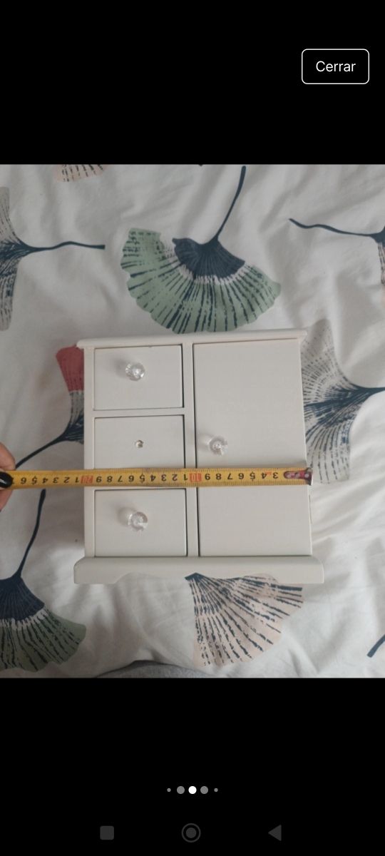 Joyero blanco madera para restaurar