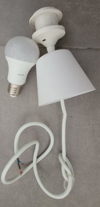 Lámpara techo globo difusor blanco