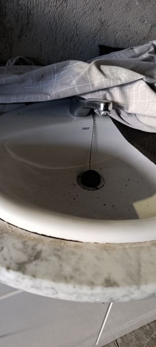 Mueble baño lavabo mármol blanco