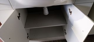 Mueble baño lavabo mármol blanco