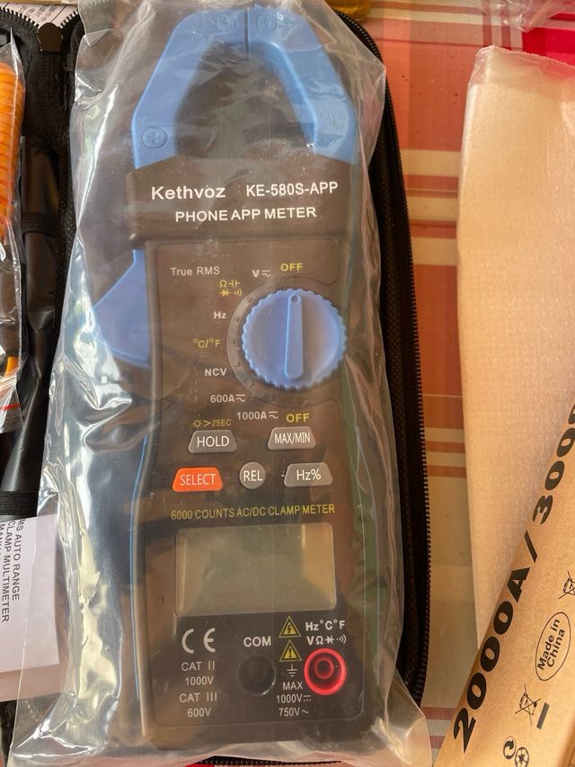 Multímetro Pinza Amperimétrica Kethvoz KE-580S-APP