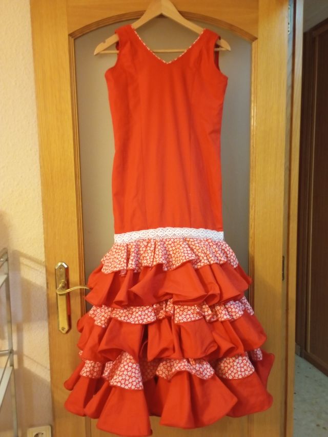 Vestido gitana niña rojo