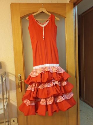 Vestido gitana niña rojo