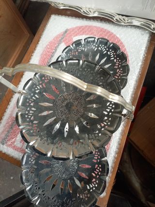 Frutero antiguo 3 pisos metal