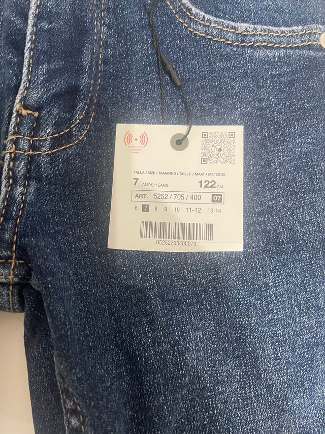 Vaqueros niña campana Zara 7 años