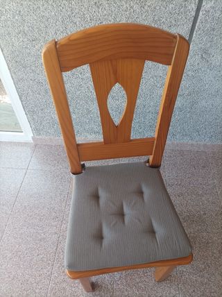 6 sillas madera maciza pino