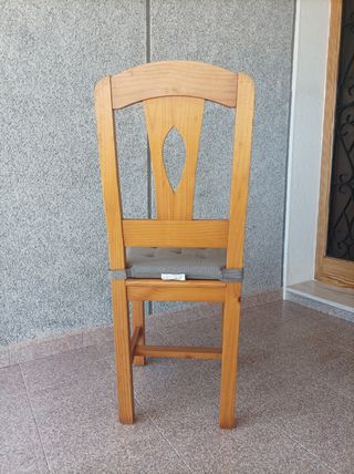 6 sillas madera maciza pino