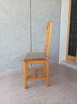 6 sillas madera maciza pino