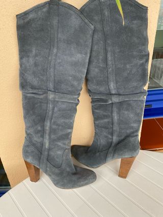 Botas ante azul gris mujer