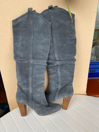 Botas ante azul gris mujer
