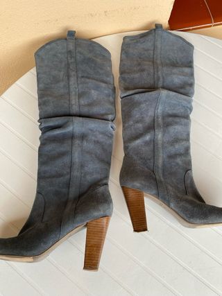 Botas ante azul gris mujer