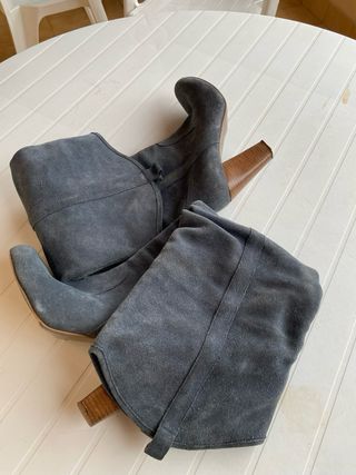 Botas ante azul gris mujer
