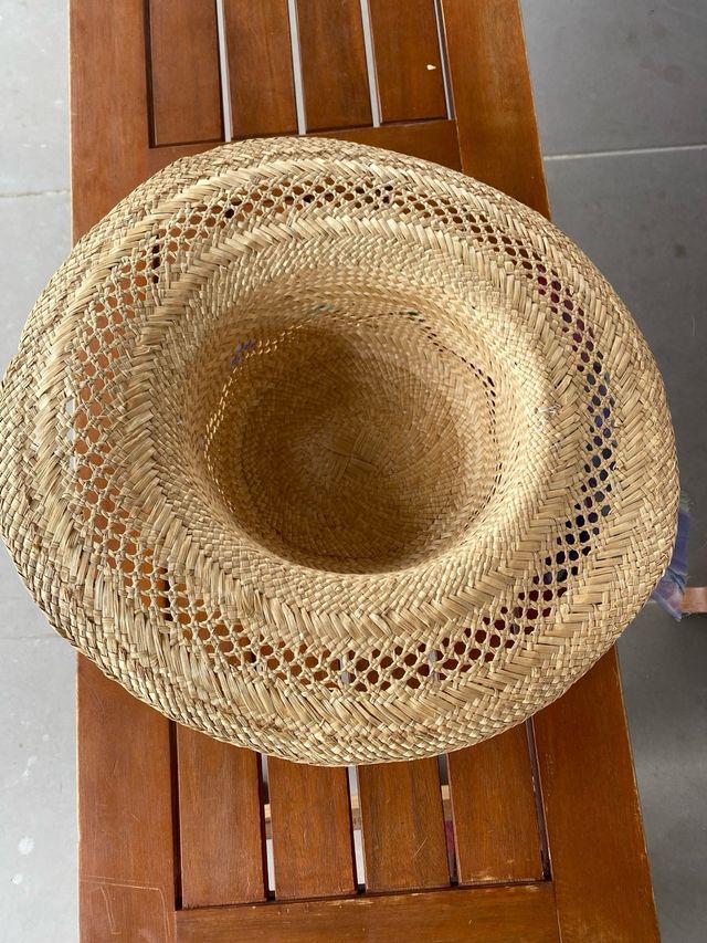 Sombrero paja - Beige con lazo