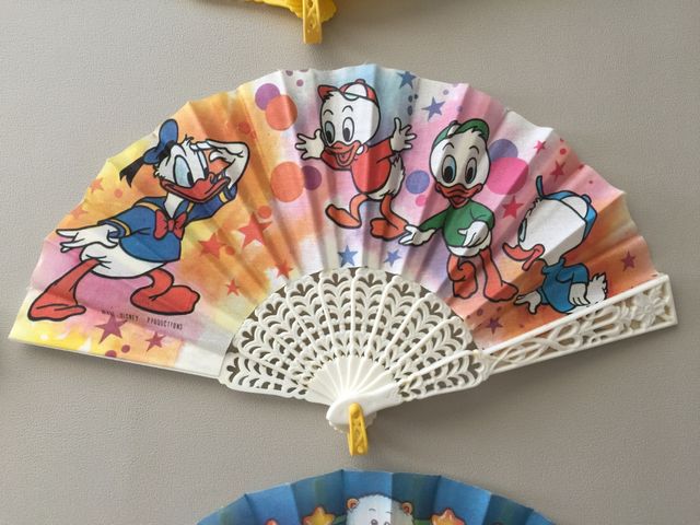 12 Abanicos Infantiles años 80 Mickey Donald etc