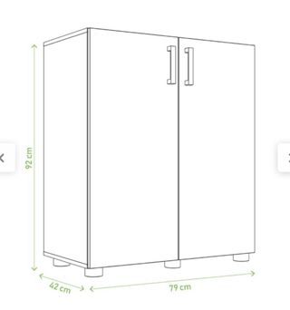 Dos Armarios blancos 2 puertas - 79x42x92cm