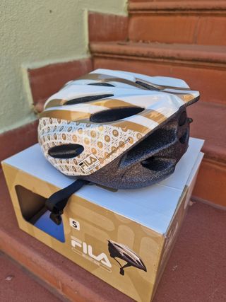 Casco Fila S bianco-oro