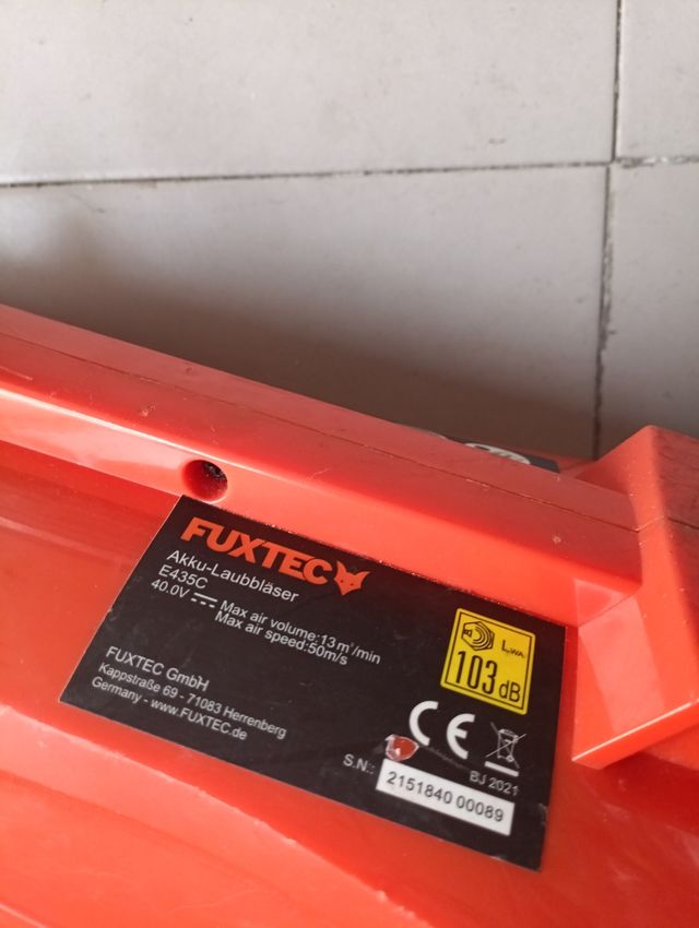 Soplador Fuxtec E435C 40V - ¡Como nuevo!