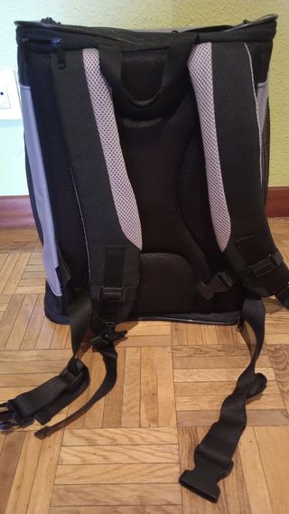 Transportín mascotas gris-negro