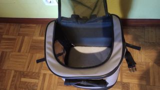 Transportín mascotas gris-negro