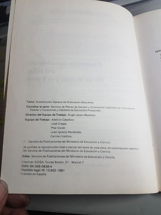 Desarrollo Psicológico del Niño 