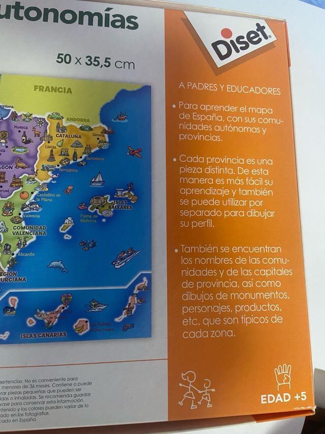 Puzzle Provincias España 137 piezas Diset