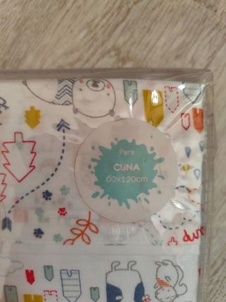 Juego sabanas cuna bebé 3 piezas, 100% algodón