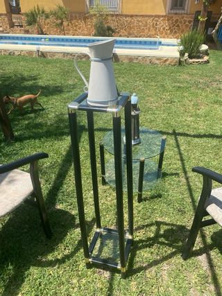 Conjunto jardín clásico: 2 sillas + mesa +Pedestal