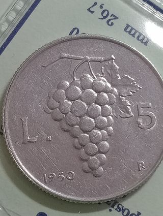 Monete Italia 1950: 1, 2, 5, 10 Lire