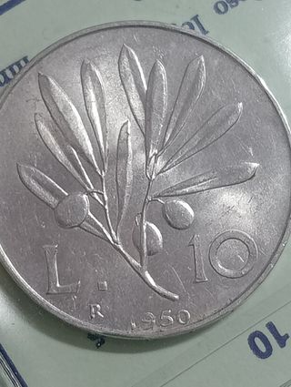 Monete Italia 1950: 1, 2, 5, 10 Lire