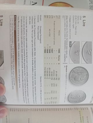 Monete Italia 1950: 1, 2, 5, 10 Lire