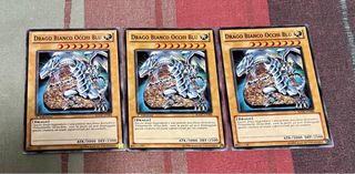 3x Drago Bianco Occhi Blu - Yugioh