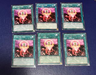 6x Carte Yu-Gi-Oh! Uno per Uno