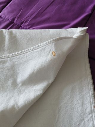 Sábana lino vintage blanco n1