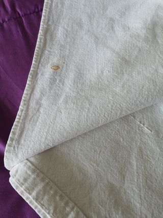 Sábana lino vintage blanco n1
