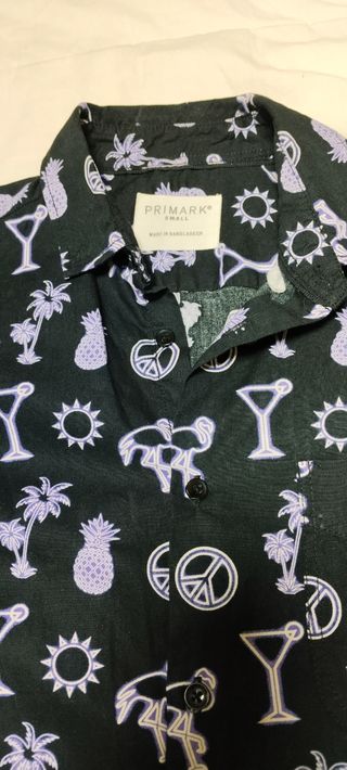 Camisa Primark negra verano talla S.