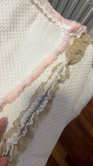 Cubrecapazo, capota & saco bebé blanco