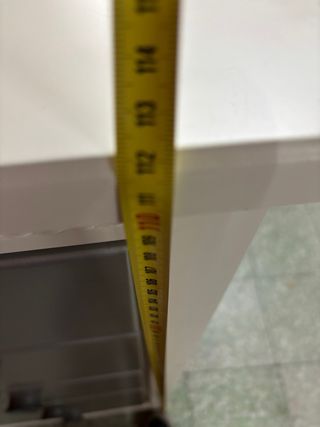 Cómoda 6 cajones gris-blanco