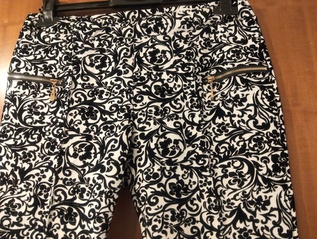 Pantaloni damascati | Nero-Bianco