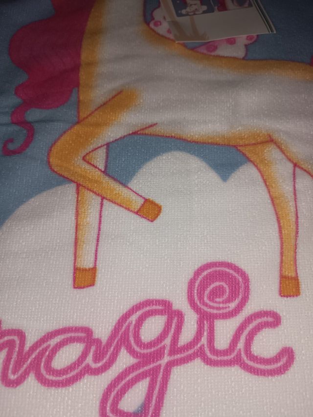 Albornoz Poncho piscina ducha. Unicornio Niña