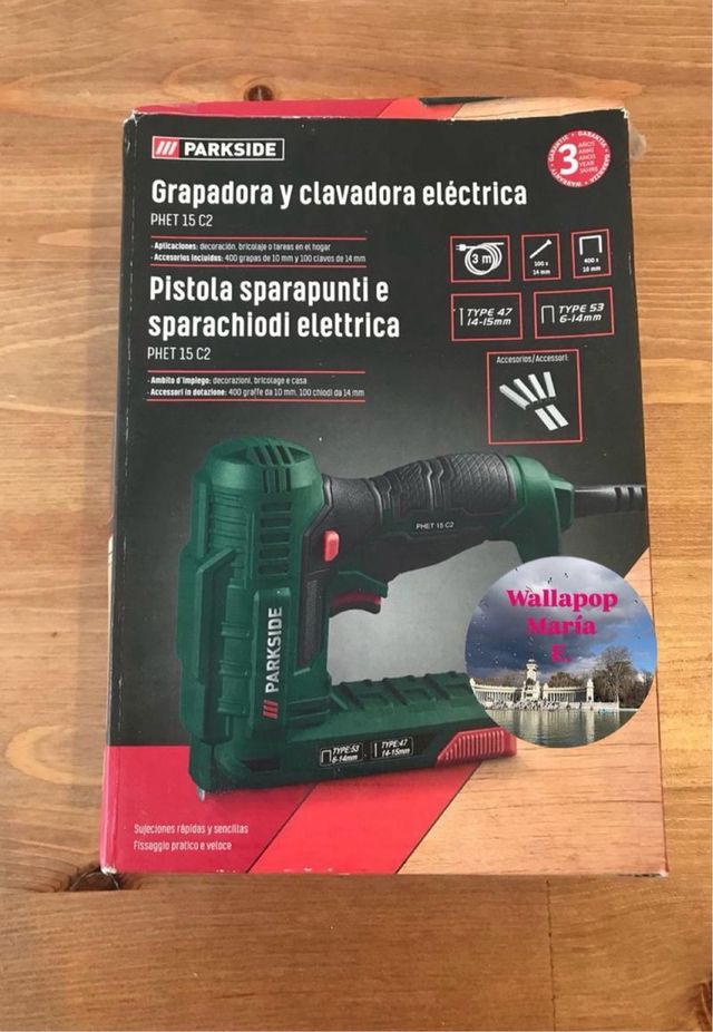 Grampeador e pregoadeira elétrica parkside