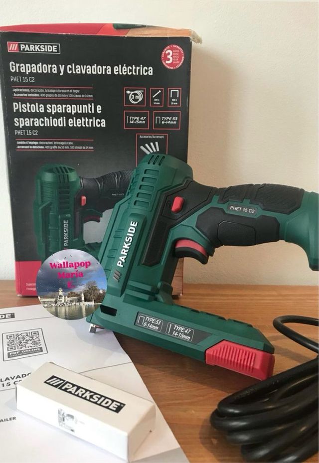 Grampeador e pregoadeira elétrica parkside